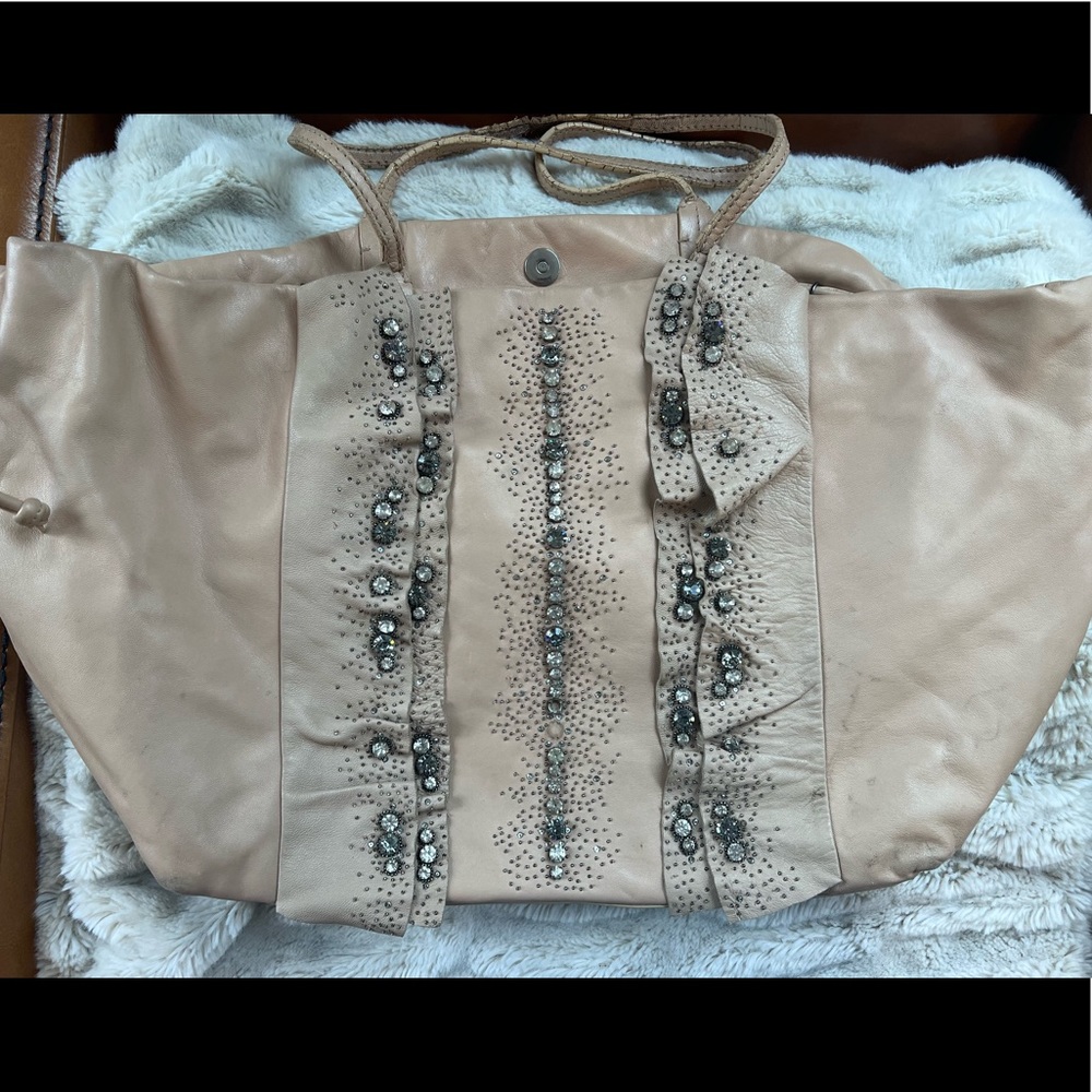 Valentino Embellished Tote with Gems